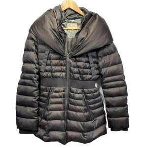 Laundry By Shelli Segal Winter Coat Down Puffer Hooded Womens MED Brown Quilted